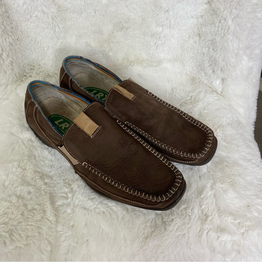 LRX brown leather comfort loafers shoes 8